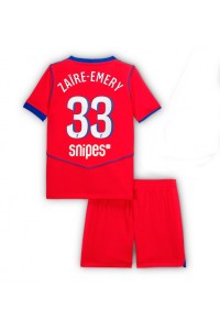 Paris Saint-Germain Warren Zaire-Emery #33 Babytruitje 3e tenue Kind 2025-26 Korte Mouw (+ Korte broeken)